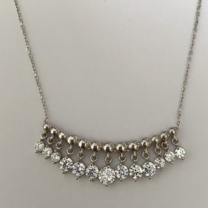 💖925 Silver necklace cz dressy party casual bar